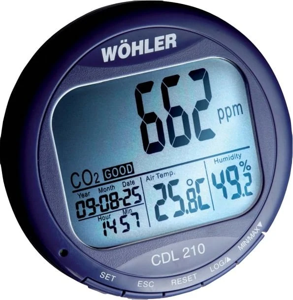 Monitor de dióxido de carbono Wohler CDL 210